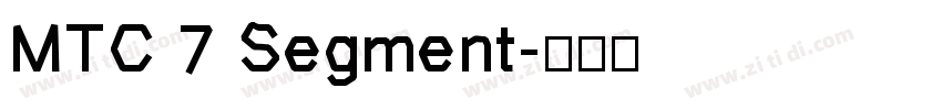 MTC 7 Segment字体转换